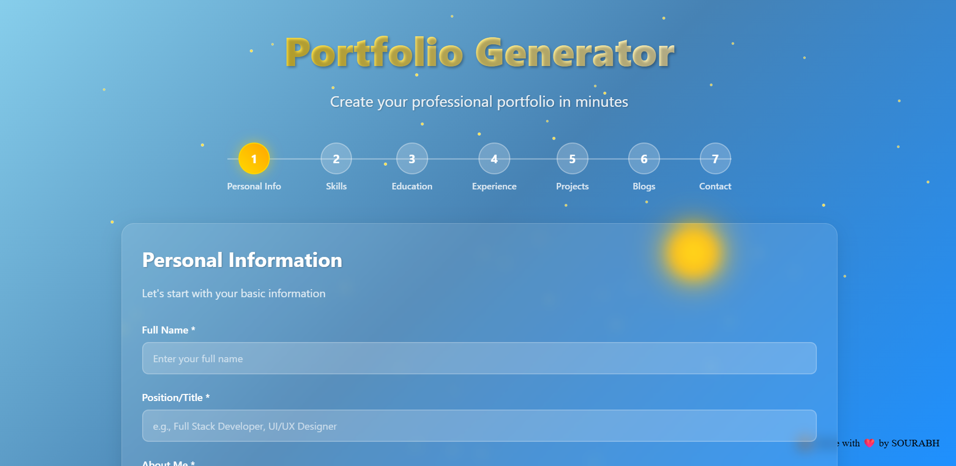 Portfolio Website Generator